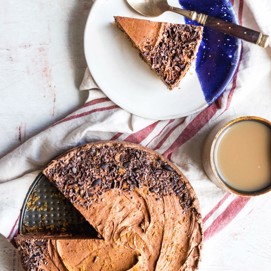 Vegan Mayan Spiced Whipped Chocolate Pie